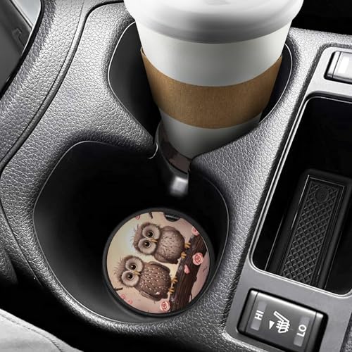 Coasters para portavasos carro diseño búhos 2 pack miniatura 6