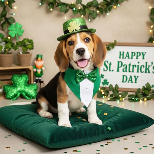 Disfraz para perro Leprechaun St. Patrick’s Día Talla M miniatura 6