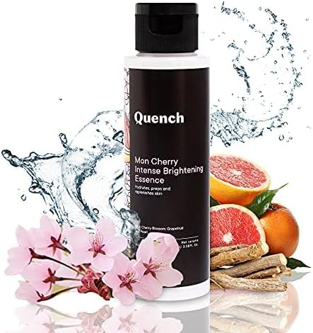 Quench Intense Brightening Face Toner with Cherry Blossom Radiance & Glycerin | Korean Essence for Glowing Skin | Preps, Hydrates & Brightens Skin |Made in Korea (100ml)