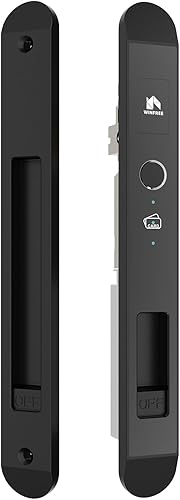 Cerradura de puerta inteligente estrecha, cerradura de puerta corredera de entrada sin llave, método de desbloqueo multipul 4 en 1, huella digital,