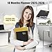 Daily Planner 2025-2026, 18 Month Planner with Tabs, July 2025 - December 2026 Weekly and Monthly Academic Year Calendar Spiral Time Management, 100GSM Thick Paper, Twin-Wire Binding, A5 Size, Black