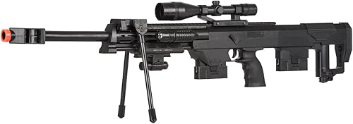 Miniatura 3 de UKARMS 50 Cal Sniper Rifle Airsoft de resorte y pistola combo set de armas FPS 260