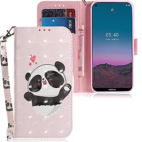 EMAXELER Samsung Galaxy J5 2016 Case 3D Creative Cartoon Pattern PU Leather Flip Wallet Case Kickstand Credit Cards Slot Stand Case Cover for Samsung Galaxy J5 2016 J510 Love Panda TX.