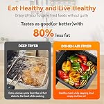 Air Fryer 4.2 Qt Oven, 8-in-1 Multicooker with Non-Stick Basket, Air Fryer with Preset Function, Cooker for Healthy and Low-Oil Meals, Convenient Operation