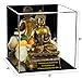 Better Display Cases Versatile Clear Acrylic Display Case, Cube, Dust Cover with Custom Name Plate, Mirror Case and Black Base - 8