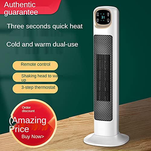 Milageto Tower Space Heater PTC Verwarming Groothoek Schommels 2000W Oververhitting Bescherming met Handvat Ventilatorverwarming voor Badkamer Camping Thuis - 12H timer - Afbeelding 8