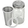 County Line Kitchen – Cold Brew Mason Jar Coffee Maker, Durable Glass, Heavy Duty Stainless Steel Filter – 1 Quart, 32…