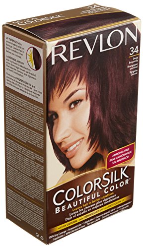 Revlon Colorsilk Haircolor 34, Deep Burgundy - 1 Ea, Pack of 4