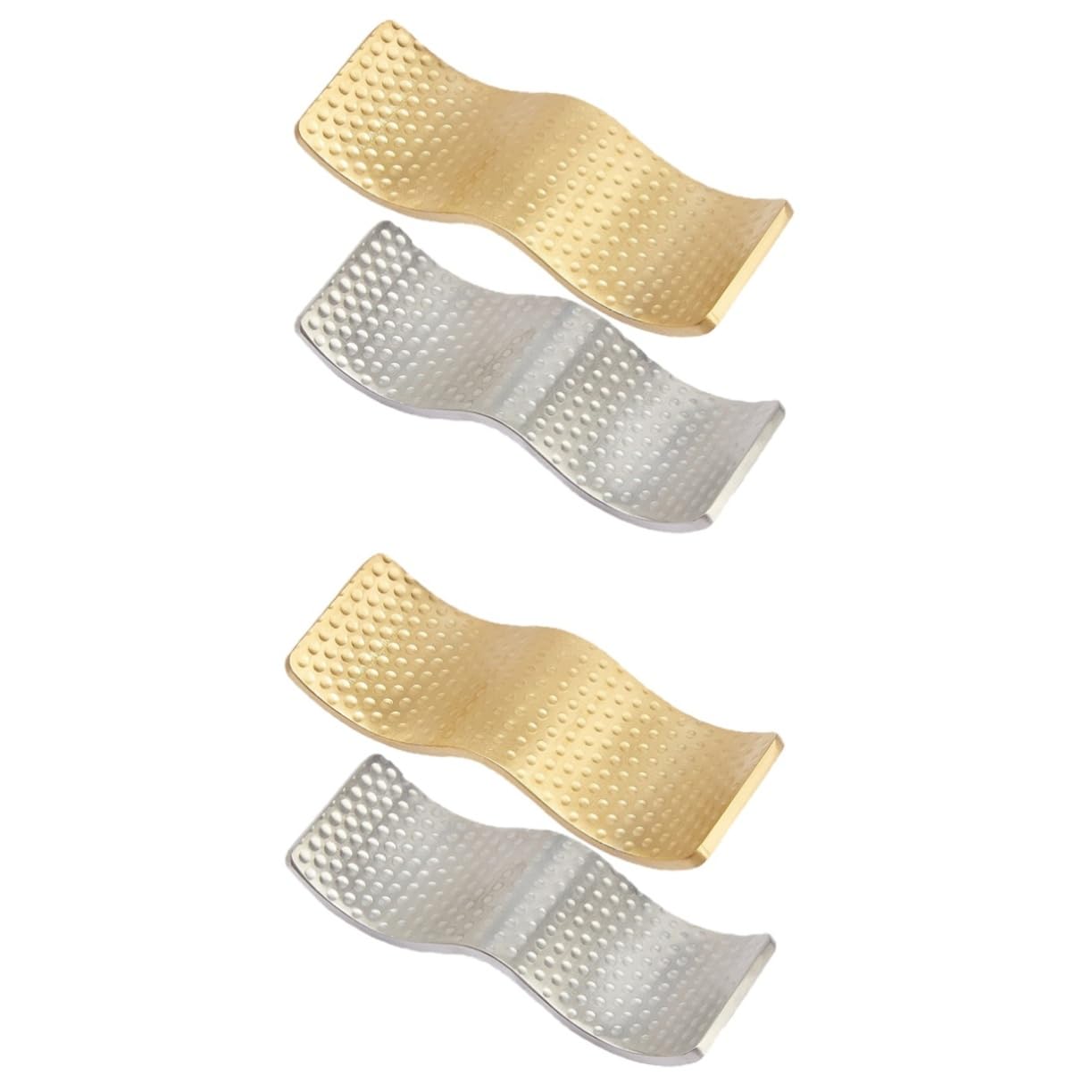 VOSAREA 4 Pcs 304 Stainless Steel Chopsticks Rest Shape Flatware Rest Delicate Chopsticks Holder Table Cutlery Holder Lovely Chopsticks Holder Table Decors Chopstick Rest Tableware