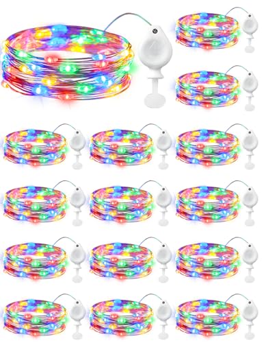Brightown 14 Pack Multicolor LED Fairy Lights Battery Operated String Lights, 7ft 20LED Waterproof...