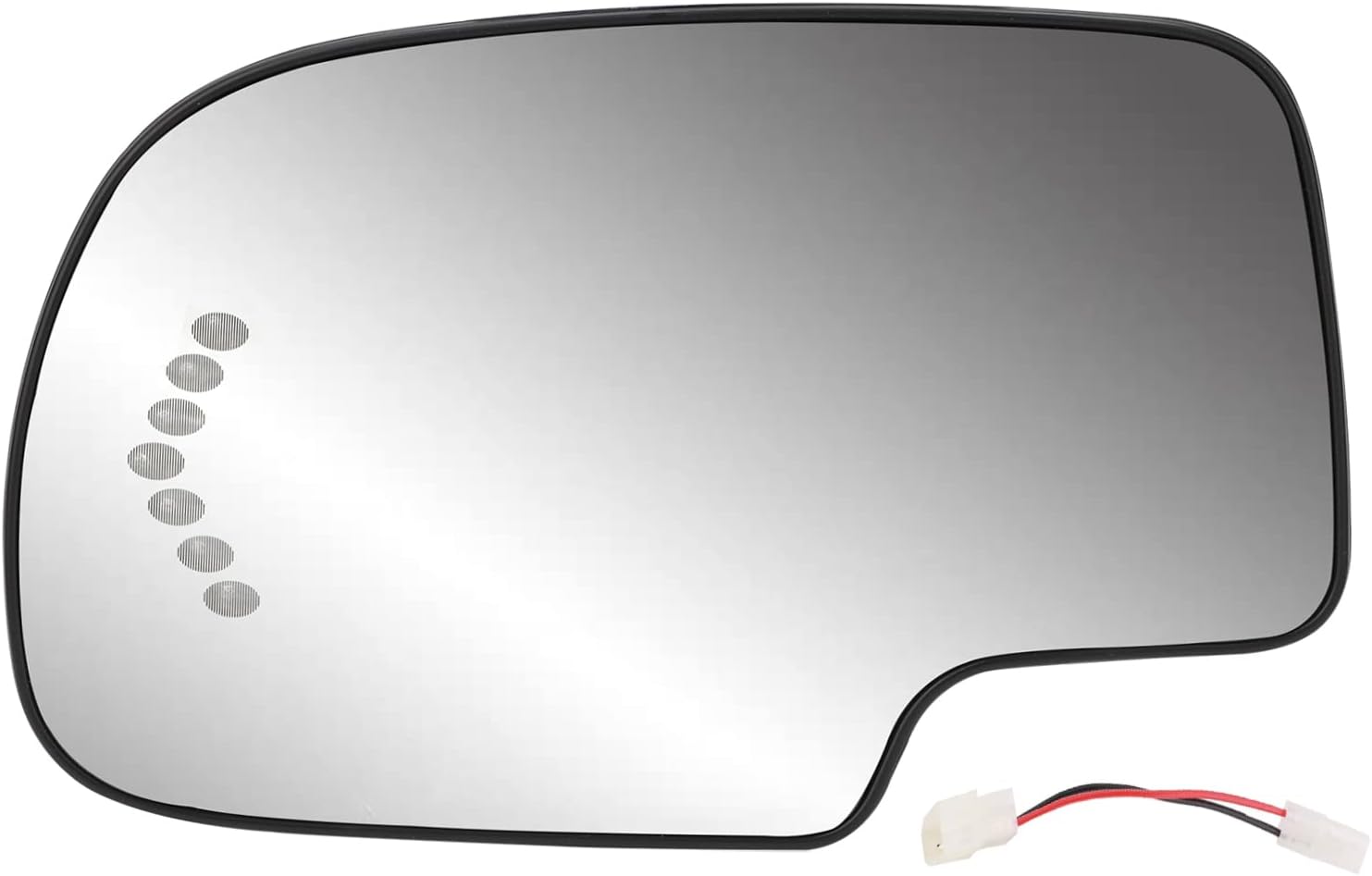 Driver Side Heated Mirror Glass Replacement for 2003-2007 Cadillac Escalade, Chevrolet Avalanche, Silverado, Suburban, Tahoe, GMC Sierra, Yukon - Exterior Side View Convex Mirror with Turn Signal Driver Side (Left)