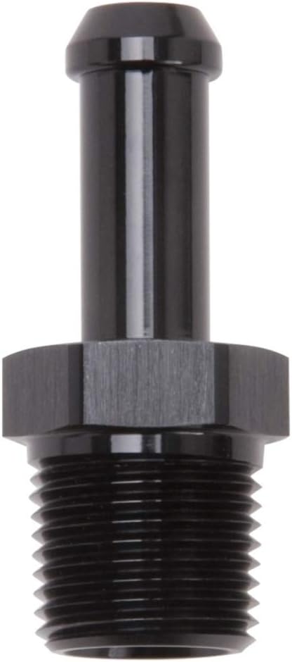 Edelbrock 8117 Heater Hose Fitting Hose End Straight 3/8 in. NPT and 3/8 in. Barb Black Heater Hose Fitting