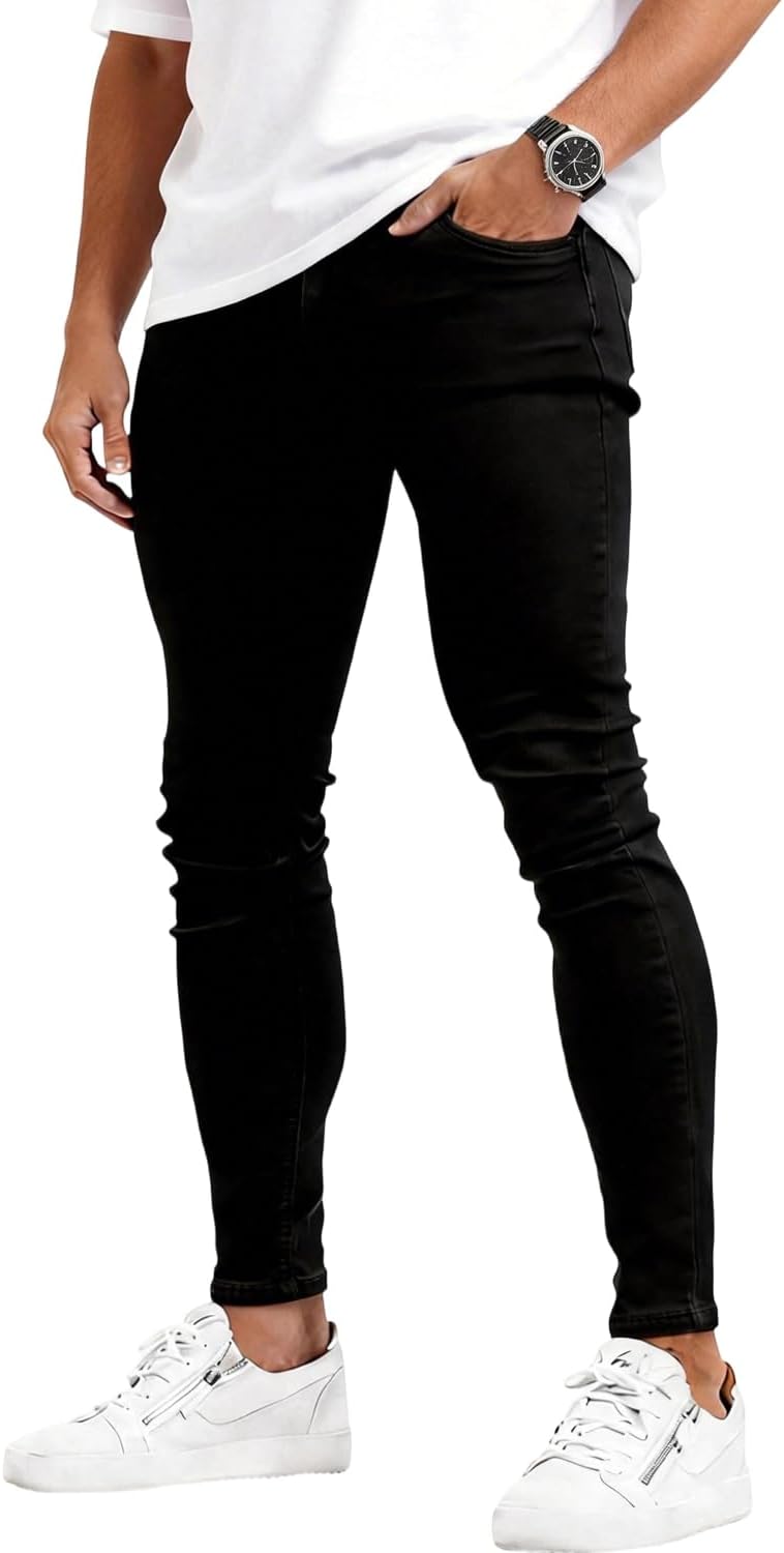 GINGTTO Men's Ripped Jeans Slim Fit Skinny Stretch Jeans Pants - Image 6