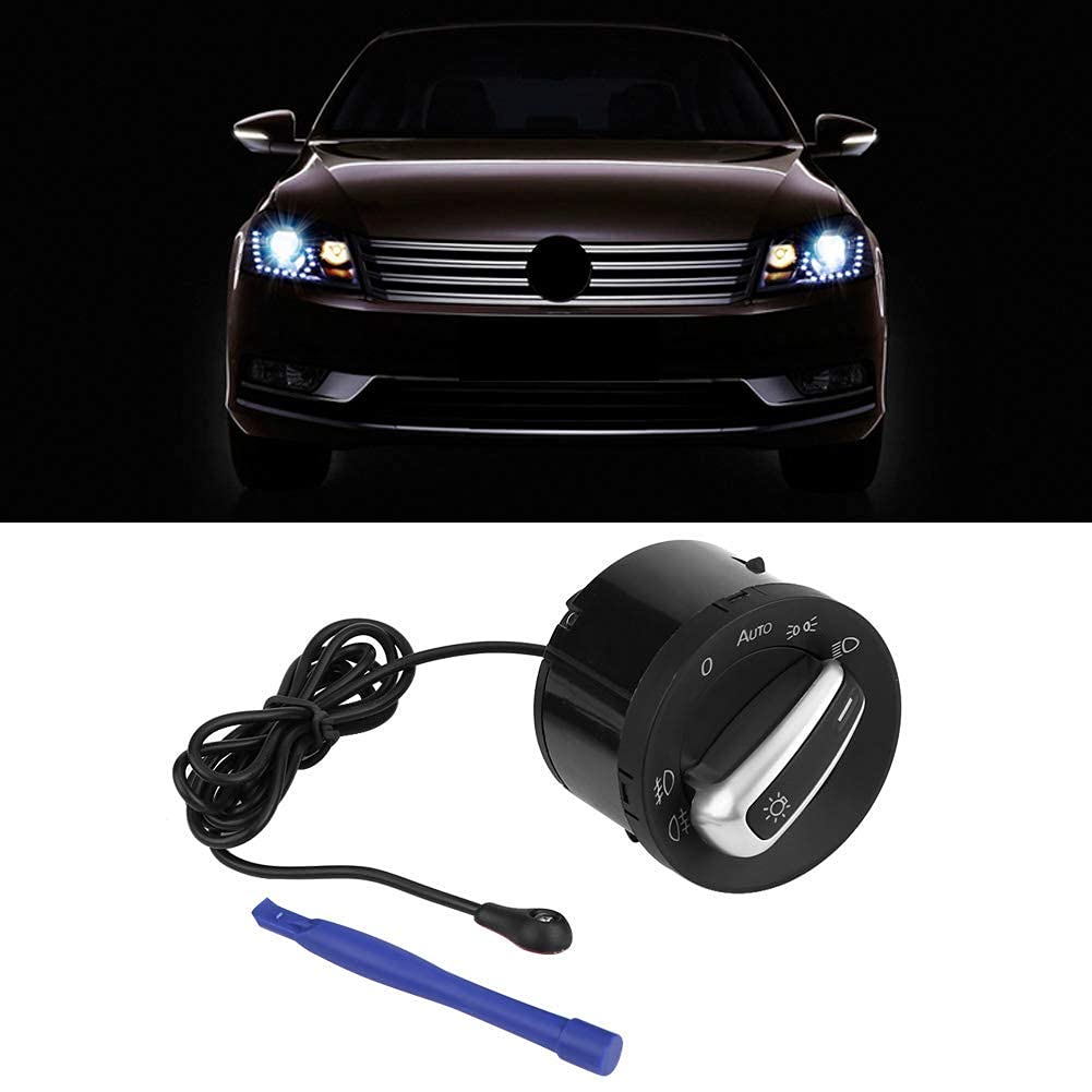 Sensore Luci Automatiche, Interruttore Controllo Fari con Funzione Memoria 12V, Compatibile per Veicoli MK5/MK6