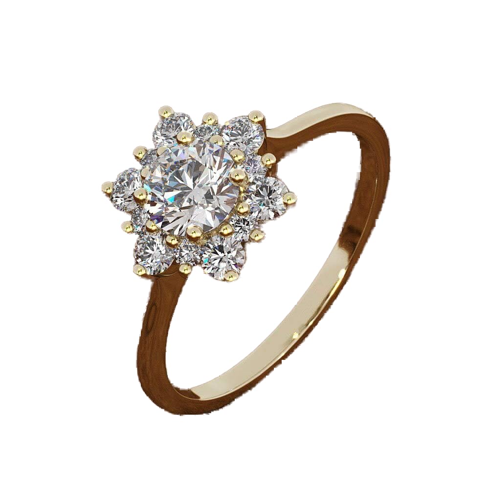 Hermoso Creativo Beautiful Snowflake Rings para Mujeres Zirconia Cúbica 3 Regalos de Compromiso de Boda en Color Joyas de Moda Kcr068-7, White, OZZKI, Plata, 9