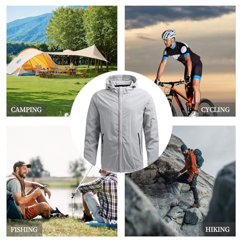 Chaqueta Ligera Rompeviento con Capucha para Hombre miniatura 7