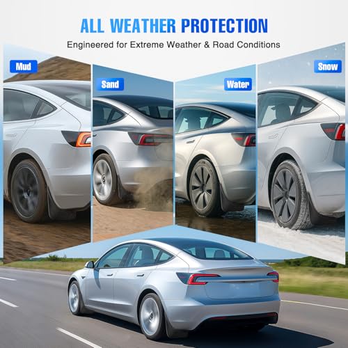 Image of Nilight Mud Flaps Splash Guards for Tesla Model 3 Highland 2024 2025 2026