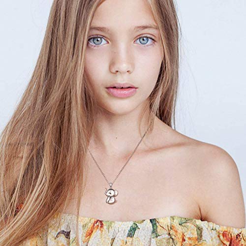 MANBU Sterling Silver Cute Elephant Necklace Good Luck Animal Pendant Wildlife Holiday Jewelry Gift for Elephant Lovers2