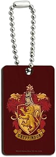 Harry Potter Gryffindor Painted Crest Wood Wooden Rectangle Keychain Key Ring