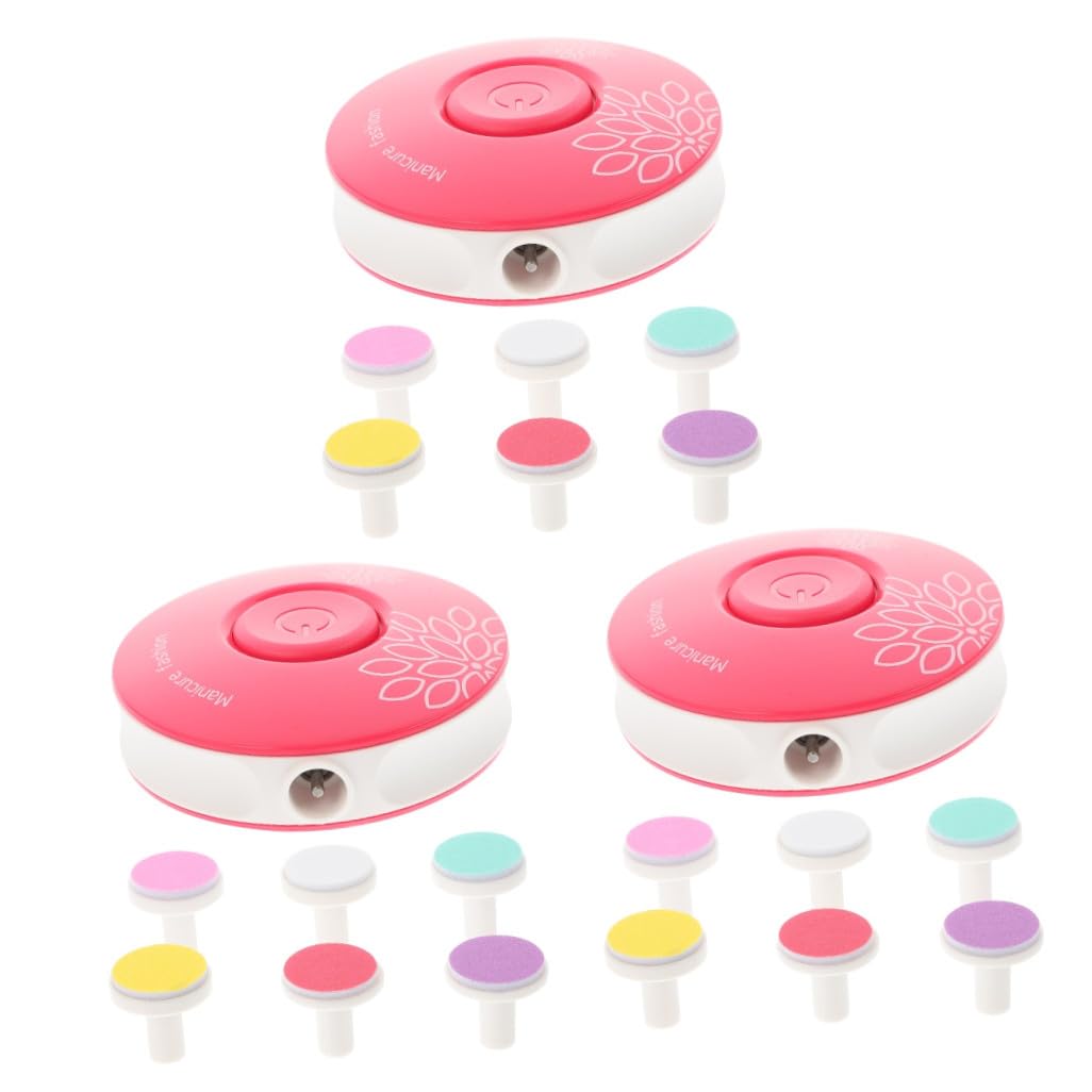 UPKOCH 3piezas Cortauñas Eléctrico Para Bebés Cabezas De Molienda y Baterías Recortador De Uñas Portátil y Silencioso Para Manicura y Pedicura Infantil