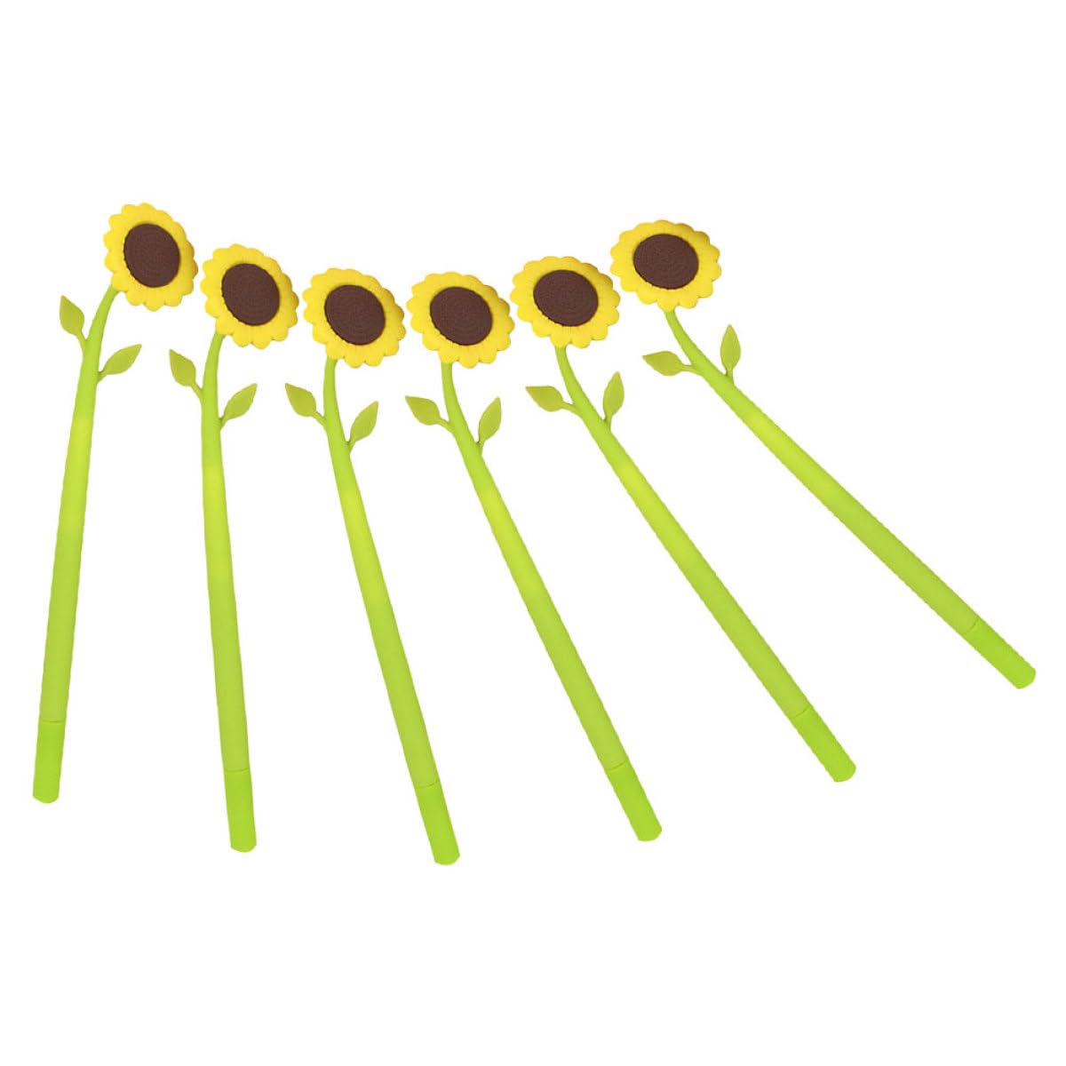 CALLARON Sunflower Gel Ink Pens 6Pcs Fine Tip Neutral Pens for School Office Stationery Student Supplies