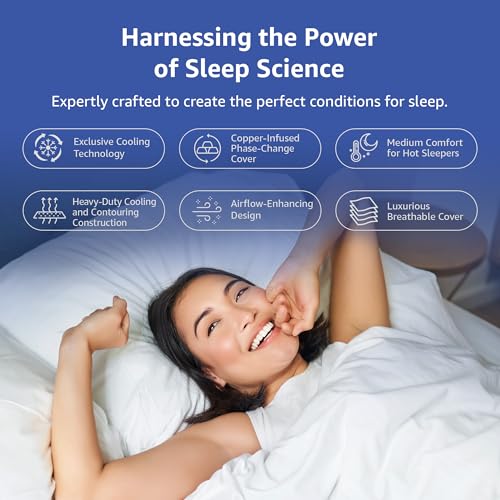 Image of Roost Sleep 14-Inch Twin XL Copper Cooling Gel Hybrid Mattress, Made in USA | Copper-infused gel foam over pocket coils for hot sleepers and back pain relief; medium feel; ships bed-in-a-box