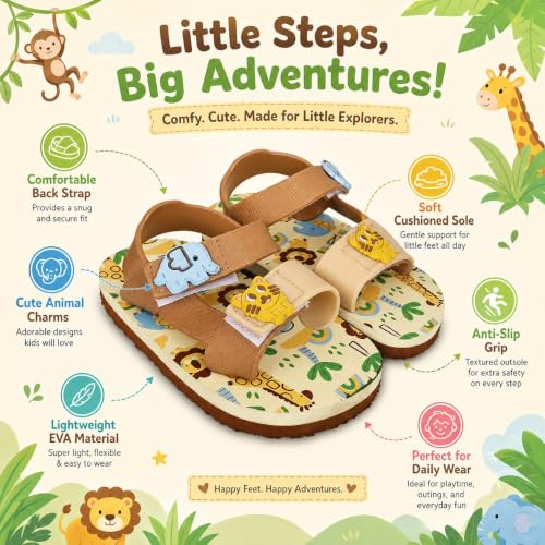 Image of Tiny Tiger EVA Sandals for Unisex Baby Boy and Baby Girl