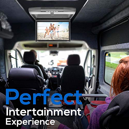 Pyle 15.6-Inch Overhead Flip-Down Car Monitor - Hi-Res 1680X800P Widescreen Car Roof Mount Monitor, Vehicle Flip Down Overhead Screen W/Ir, Fm Transmitter, Usb/Sd, Hdmi, Av, Stereo Speaker -Plrv1525 #TOP5