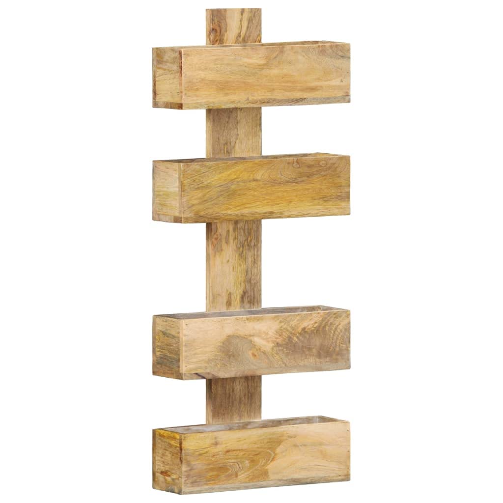 Portariviste da parete, 30 x 11 x 72 cm, legno massello mango, libreria, scaffalatura indipendente, divisorio, per ufficio, soggiorno, camera da letto, scaffale decorativo
