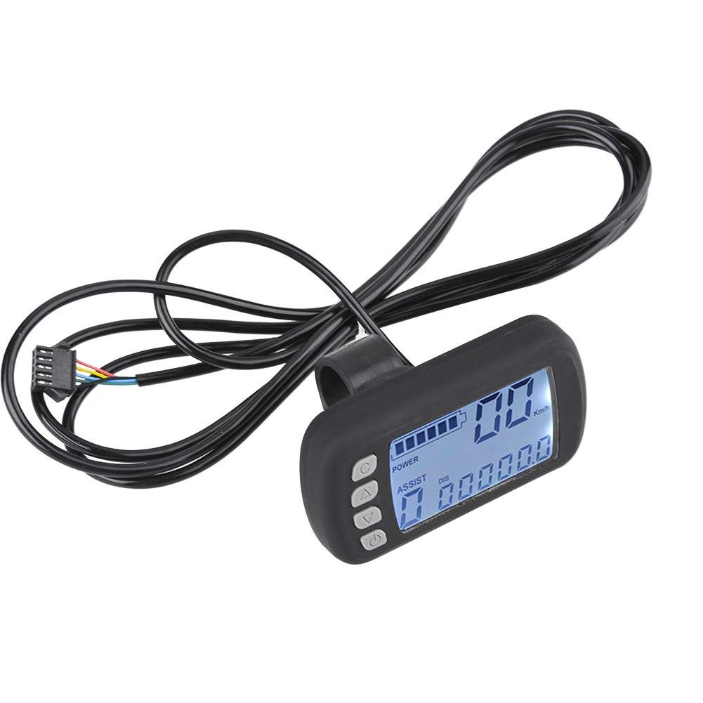 Kit Panneau LCD pour Contrôleur Moteur Brushless, Boîte de Contrôle sans Balais, Réglage de Vitesse et Frein pour Vélo Électrique et Scooter, 36V/48V 250W/350W