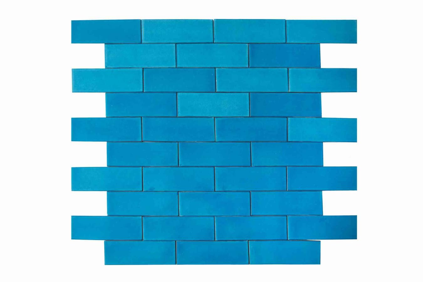 Cerames Azulejos de mosaico de color liso Turquesa Deslavado - mosaico de cerámica mexicana Talavera, México Azulejos para cocina, baño, ducha, pared posterior de la cocina Un paquete de 35 azulejos