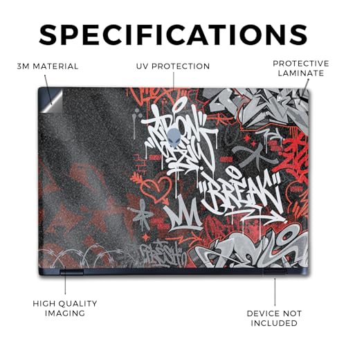 Image of Glossy Glitter Laptop Skin Compatible with Alienware M16 R2 (2024) - Red Tag - Premium 3M Vinyl Protective Wrap Decal Cover - Easy to Apply | Crafted in The USA by MightySkins