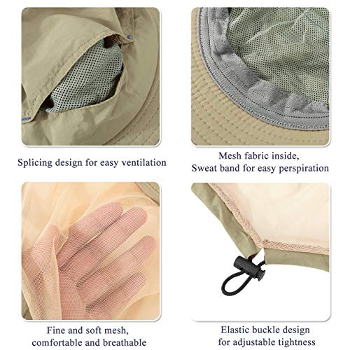 CHIC DIARY Moskito Kopfnetz Hut Unisex Sonnenhut Fischerhut Dschungel Gesichtsmaske Schutz Bienenhut für Outdoor… – Bild 5