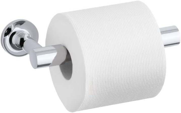 Kohler14377-CP Purist Pivoting Toilet Paper Holder Wall Mount, Metal Toilet Paper Holder, Polished Chrome