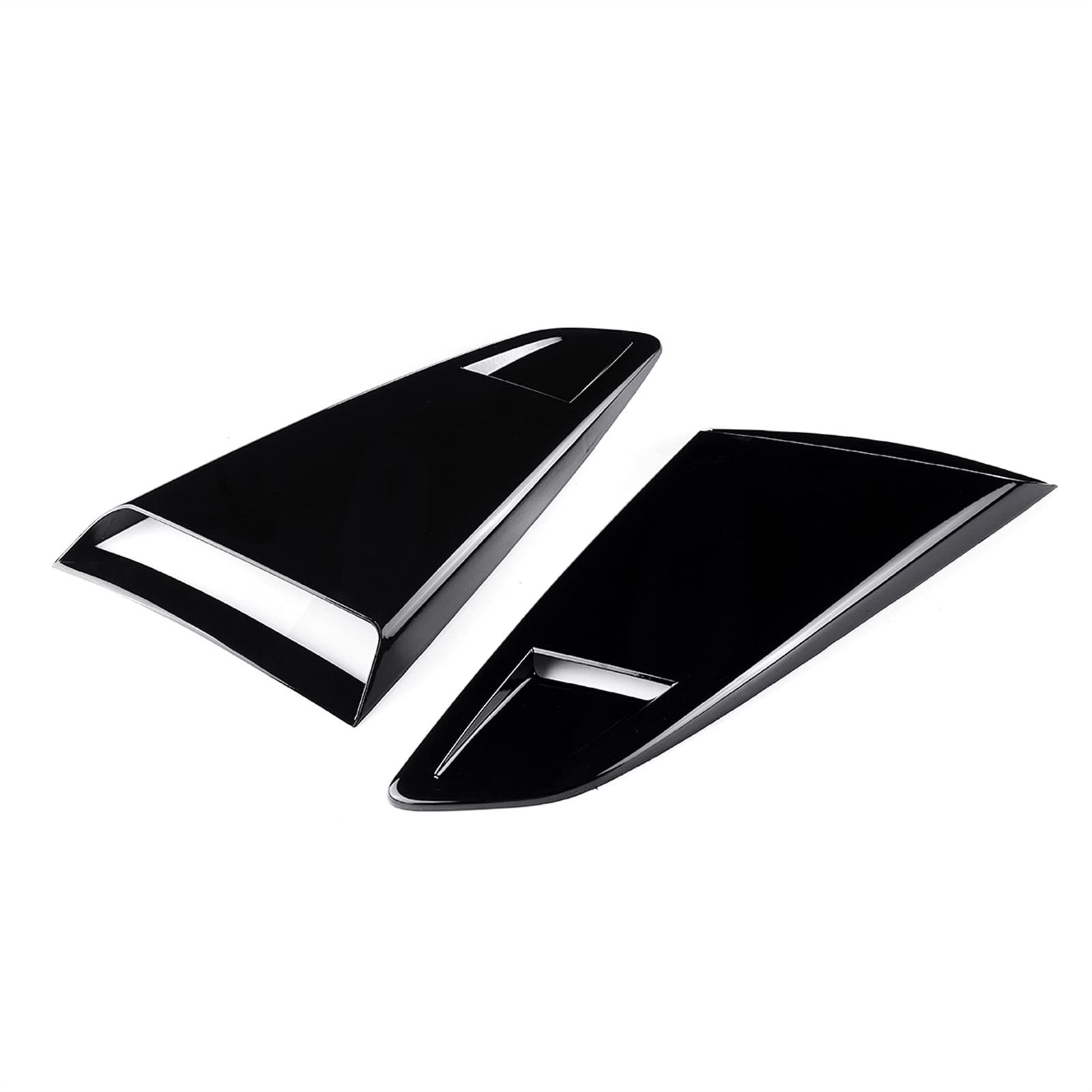 para Ford para Mustang 2015-2020 Coupe 1/4 Quarter Glossy Black Car Side Window Quarter Louver Side Vent Scoop Cover Trim