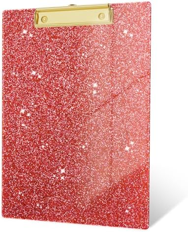 Rimilak Acrylic Glitter Clipboards, Sparkly Board With Low Profile Gold Clip, Designed For Classroom School And Office Use, A4 Letter Size 9 X 12.5 - View #2