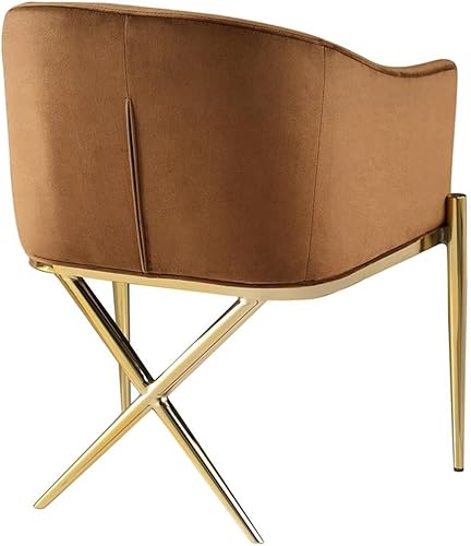 Miniatura 15 de Meridian Furniture Xavier Collection Modern | Silla de comedor tapizada de terciopelo contemporáneo con patas de acero resistentes en forma de X,