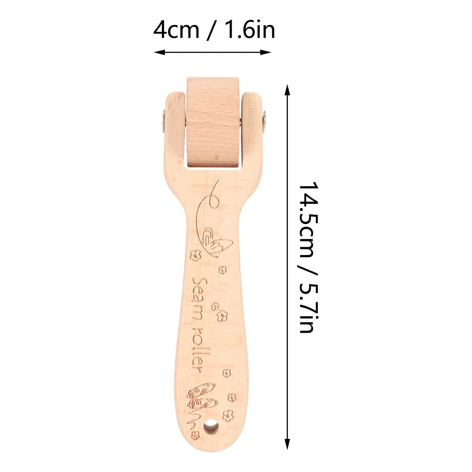 Batagli da sarto in legno di faggio, set di batagli da sarto, girapunti per rulli per cuciture Strumento da cucito in legno finemente lucidato per cucito, trapuntatura, stiratura