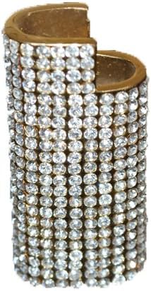 Lighter Case Crystals (White (Clear) Crystallized Pave Gold Color