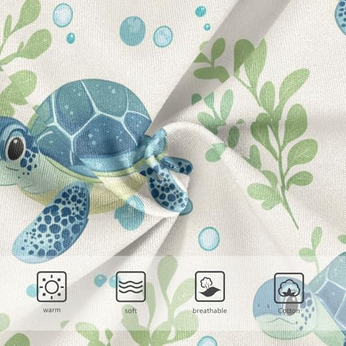 Wusikd Cute Turtles Girls' Underwear Cotton Animal Sea Girls Briefs Soft Toddler Underwear 2T3