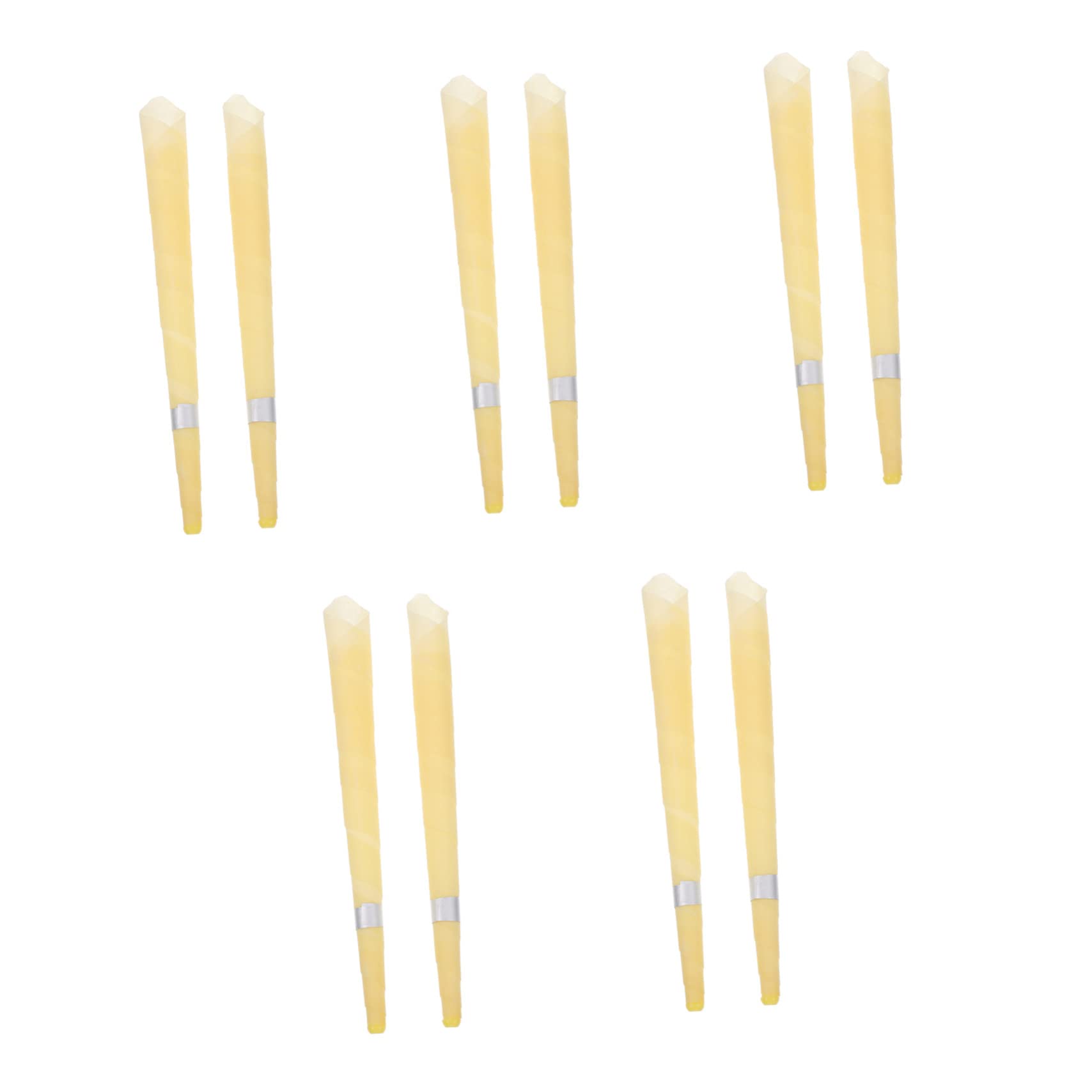 Cabilock Ear Aromatherapy Candles 10pcs Ear Sticks Natural Candles Ear Wax Cleaners Ear Sticks Ear Wax Remover Yellow Zinc Alloy Fragrance Detergent Practical Ear Cleaning Sticks