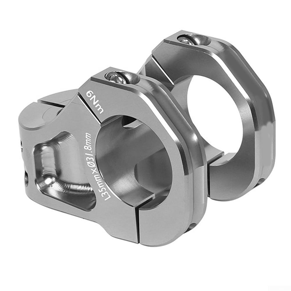 Aluminum Alloy Bike 35Mm Stem, Bike Stem With Four Bolt Clamp, With 28.6mm Front Fork Stems, For AM/For DH Bikes (Silver)