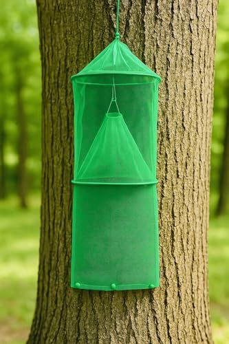(Green 2 Pack) Spotted Lanternfly Mesh House Trap SLF. Simple and Effective Way to Catch Lantern Flies and Nymphs