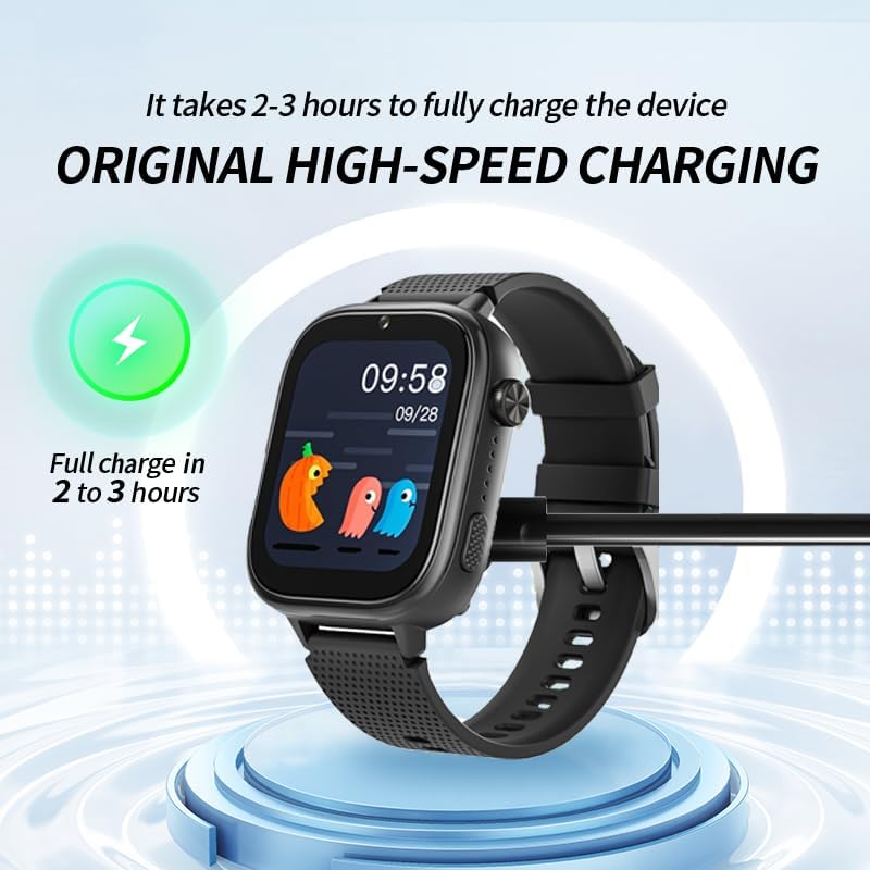 [2 Pack] for OKYUK T18 4G Kids Smart Watch Charger,BOVUGAC Magnetic Replacement Charging Cable Compatible with OKYUK T18 Smart Watch(Black) image 5