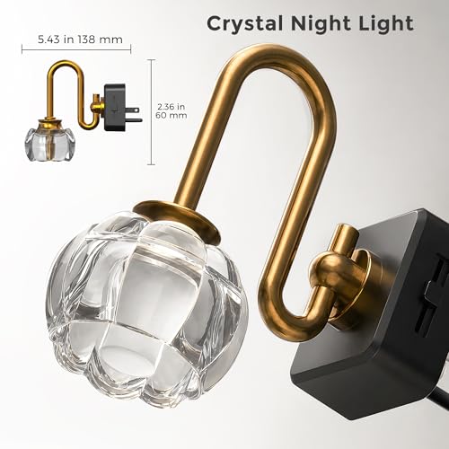 Image of L LOHAS LED Night Lights Plug into Wall, 3000K Soft White LED, Floral Night Lights with Dusk to Dawn Sensor, 0-100lm Adjustable Brightness, for Hallway Bedroom Stairway