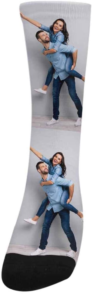 MyPupSocks Custom Change Photo Face Size Socks, Personalized Face Crew Socks for Men Women Dad Mom Grandpa Grandma