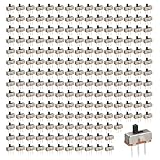 200 Stück Mini Schiebeschalter SS12D00G3, Mikroschalter 3-Pin 2-Positionen 1P2T, Mini Schalter 0,5A 50V DC, Micro Schalter für PCB, DIY Elektronik, Audio und Steuerungsprojekte