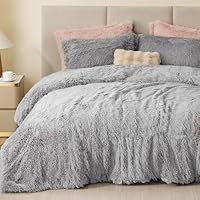 Sacebeleu pluche beddengoedset 4-delig 135 x 200 cm wit crème
