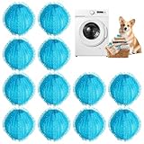 Aphohome Pet Hair Remover for Laundry 12PCS Reusable Dog Hair Catcher Efficient for Clothes Bedding Washer Dryer Safe No Fabric Damage