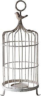 Candle Holder Wrought Iron Candlestick Retro Ornaments Decorative Bird Cage Creative Romantic Candle Holder Table Lamp Holder Wax Stand Candle Holder Plate (A)